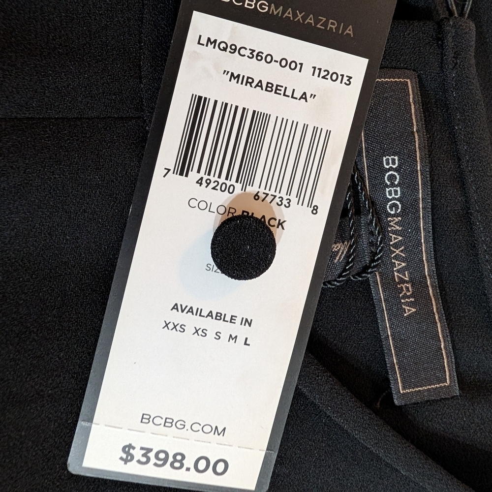 BCBGMAXAZRIA Mirabella Black Jumpsuit NWT Sequin Side Panels Sleeveless Size L - Picture 12 of 16